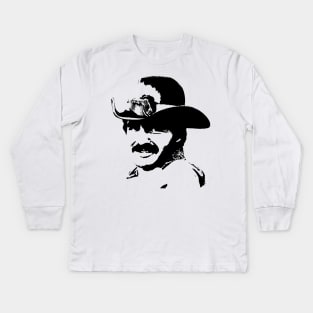 Burt Reynolds Pop Art Portrait Kids Long Sleeve T-Shirt